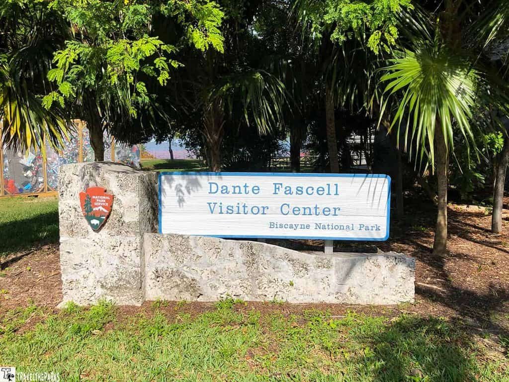 Dante Visitor Center sign-Key Biscayne National Park