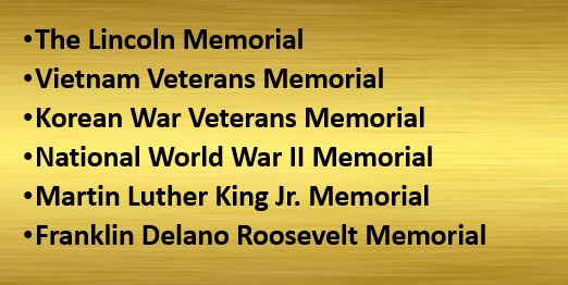 Noteworthy Washington Memorials listed