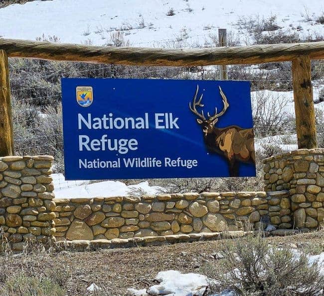 National Elk Refuge Sign in Grand Teton