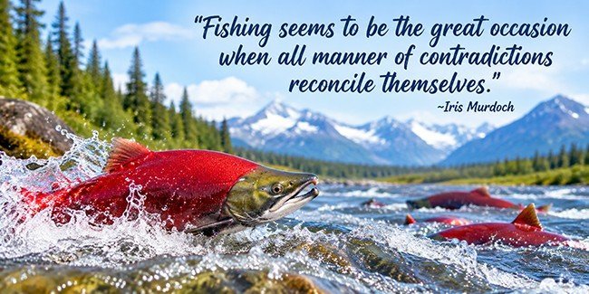 "Fishing seems to be the great occasion when all manner of contradictions reconcile themselves." 