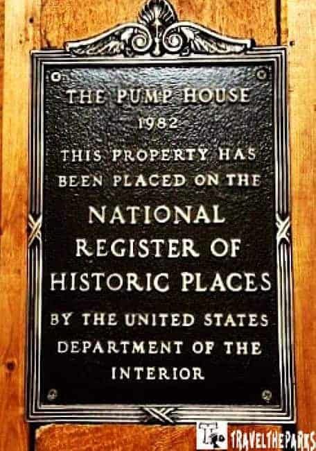 Pump House National Hisotric place placard