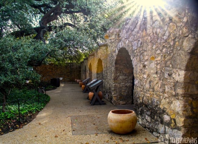The courtyard outside the Long Barracks