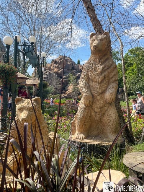 Canada Bear Carvings in the gardens at the World Showcase