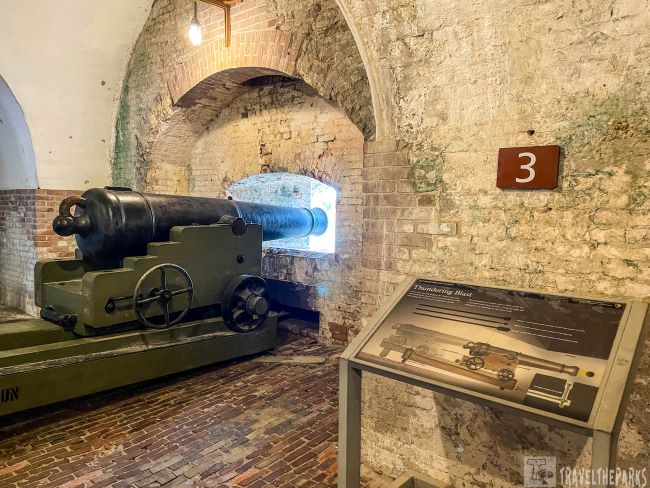 Casement and cannon Embrasure Fort Pickens