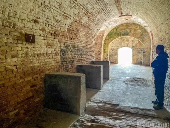 Stop 7 Shelf Supports Storage area-Fort Pickens