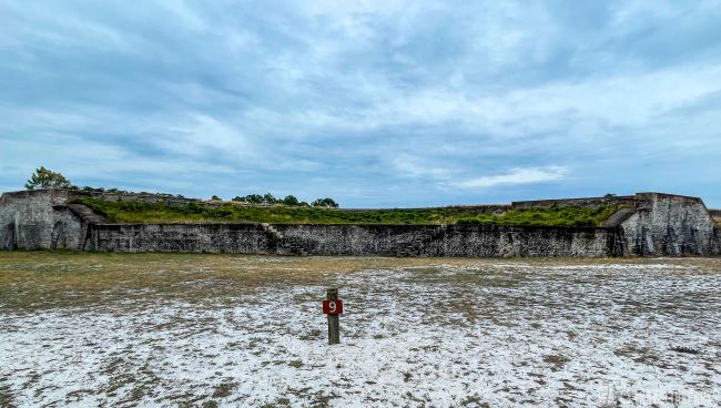 Counterscrap Wall and Moat Stop 9 Fort Pickens