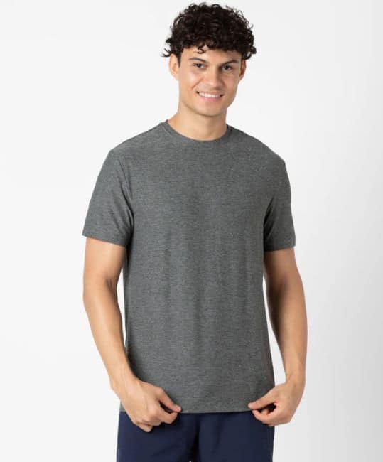 A short sleeve tee featuring the most natural feeling softness you'll find from a performance (and probably any) tee.