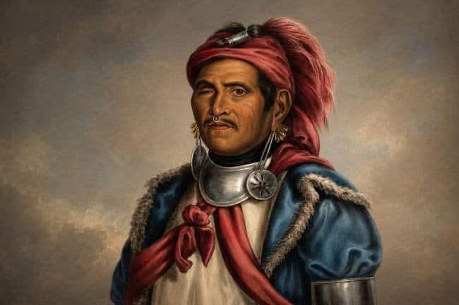 Tens-Kwau-Ta-Waw, “The Prophet,” ca. 1837–1844, hand-colored lithograph, Smithsonian American Art Museum. Public domain