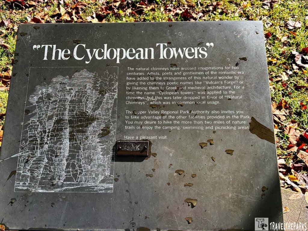 An informational plaque titled 