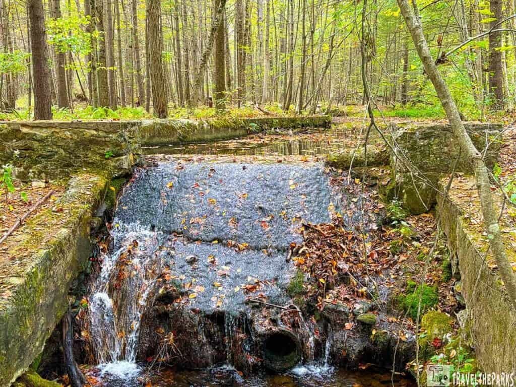Stop 19-Ruins of a dam built by German POWs in 1945.