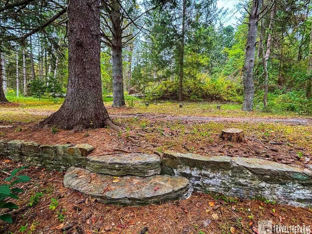 The ruin at Marker Twenty-five was originally a CCC barracks used for housing and as an educational center CCC staff.