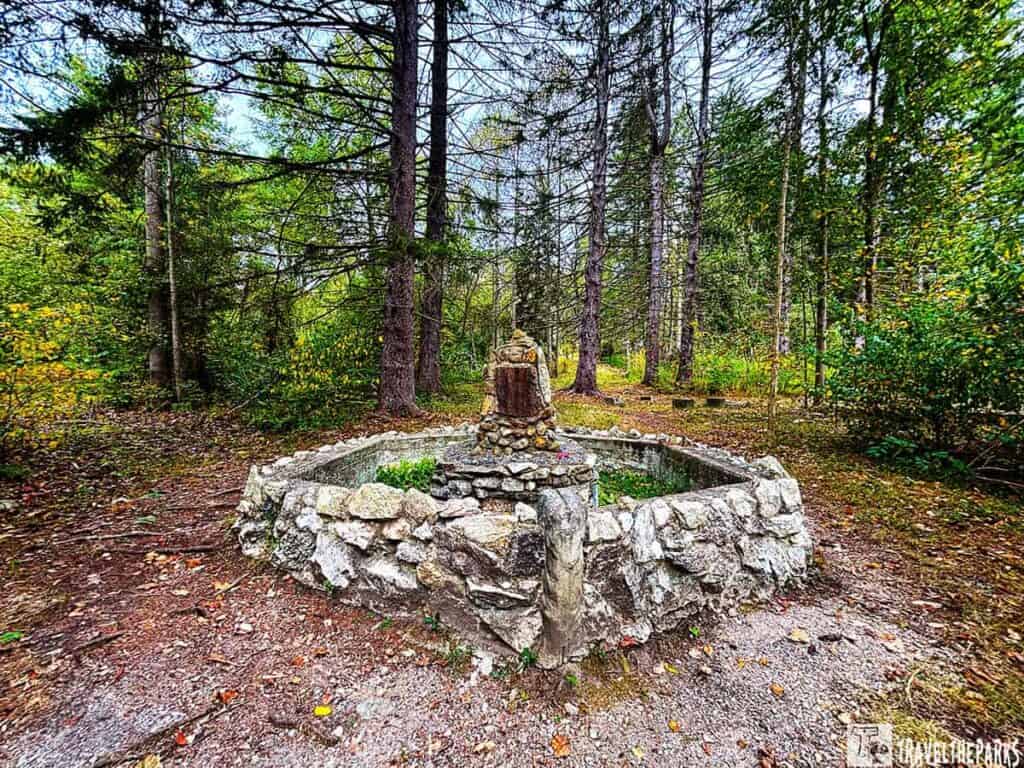 Stop 9-Site of the CCC camp fountain in the Michaux State Forest